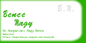 bence magy business card